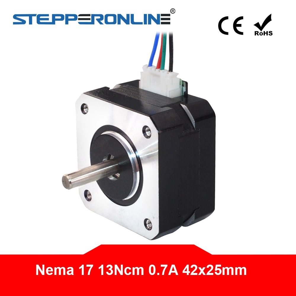 4-Lead Nema 17   42  Nema17   0.7A 25mm 13Ncm(18.4oz.in) 3D   CNC κ